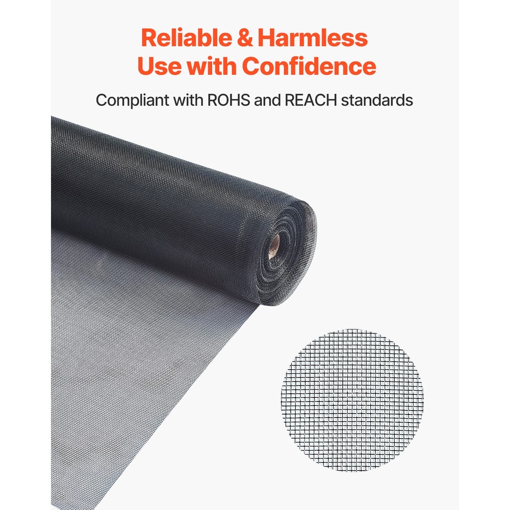 Window Screen Replacement 100 ft × 48 in Window Screen Mesh DIY Adjustable