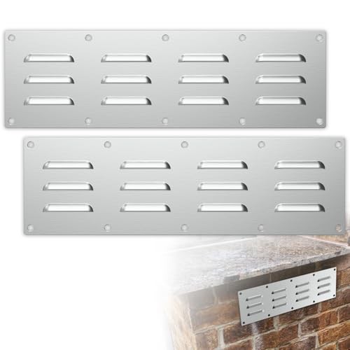 2 Pack Stainless Steel Venting Panel for Grill Accessory Silver 2 Pack