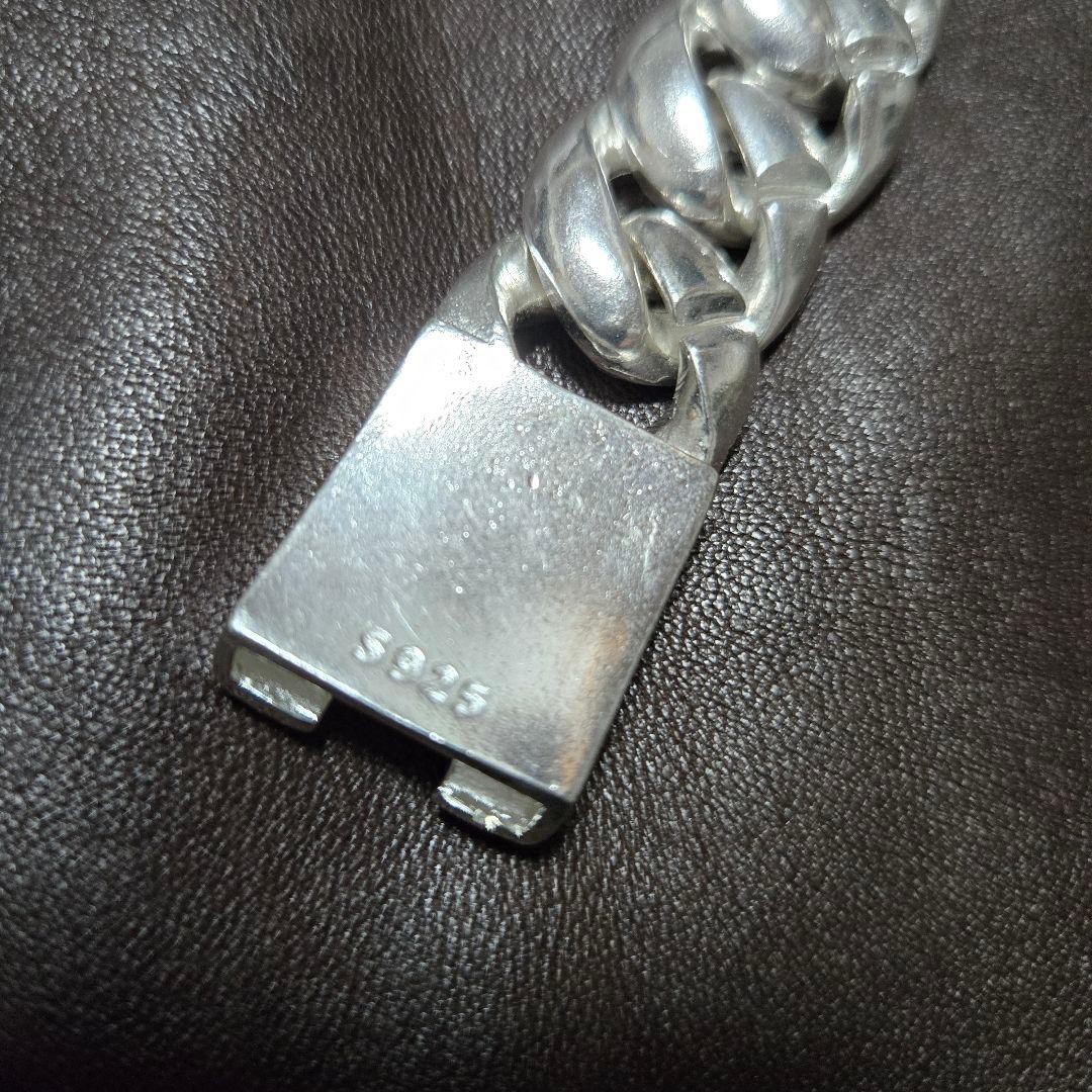 Vintage Silver 925 Thick Chain Bracelet 23cm Unisex Heavy Style