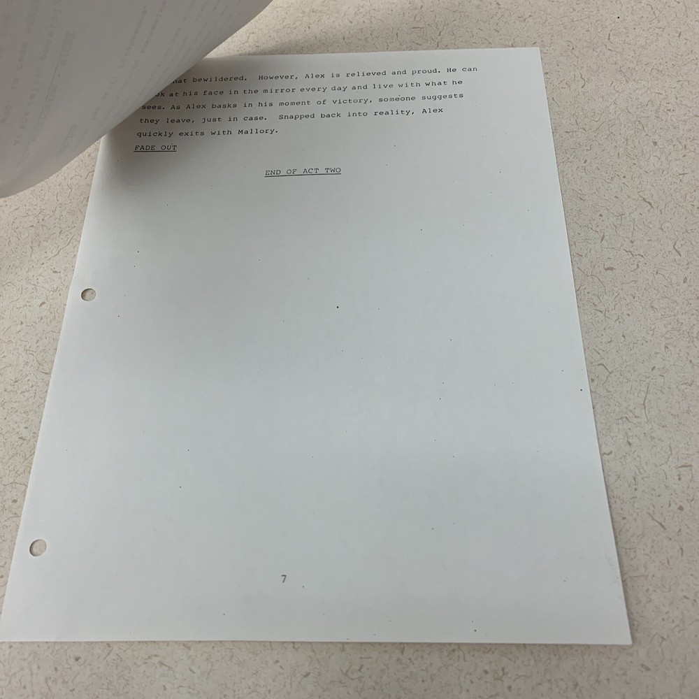 Vintage Family Ties Spec Script Draft Proposal By David Silverman Stephen Both