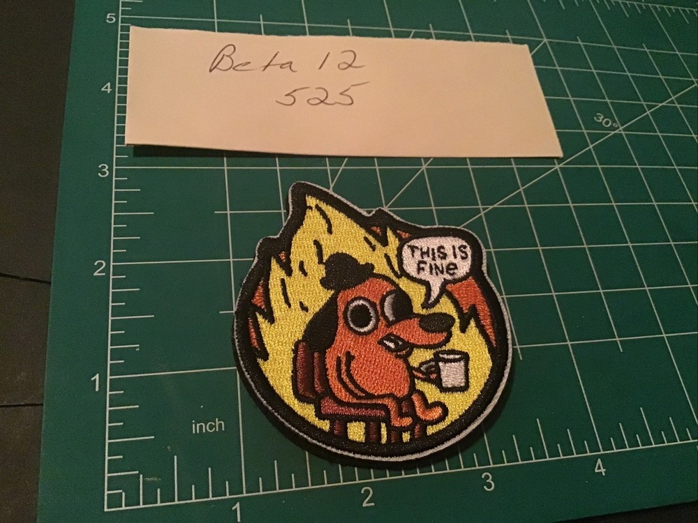 Tactical PVC Patch - This is Fine Patch - Hook Loop Funny Morale Patch