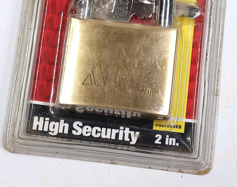 Ace Hardware Solid Brass Body High Security Lock Padlock 54543 - 2”