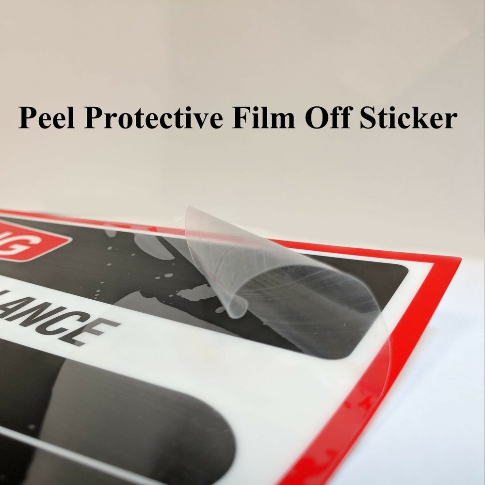 6 x Security Surveillance Decals Vinyl CCTV Security System Double Sided Sticker