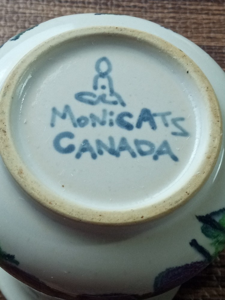 Monicats Ceramic Fruit Themed Cup Pitcher Planter Canada 2000 Grapes 24 oz