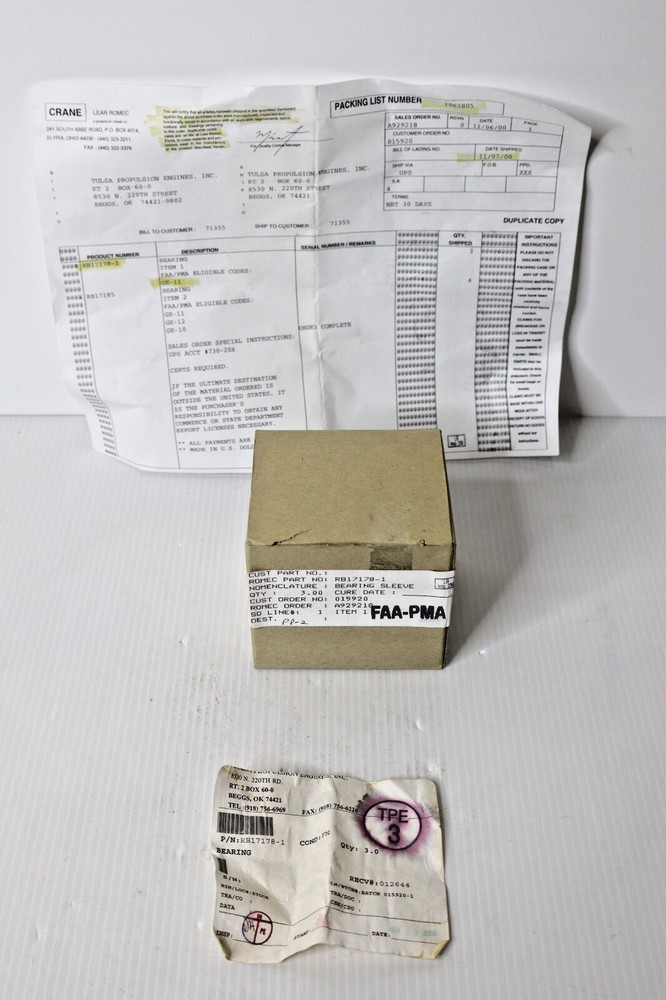 Lear Romec RB17178-1 Bearing Sleeve (3 available)