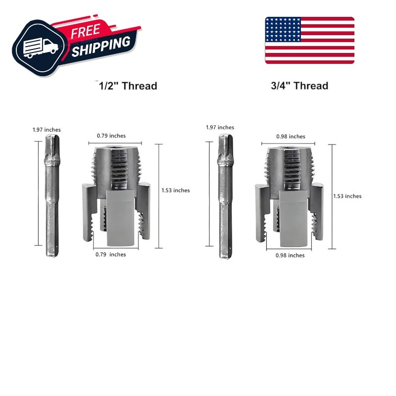 2pcs Integrated Internal & External Pipe Threading-Tool,PVC Pipe Threader Kit