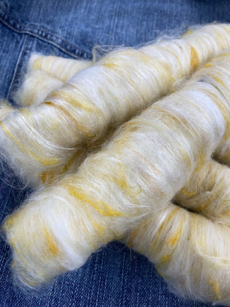 Angora•Silk Rolags 4oz Lot!