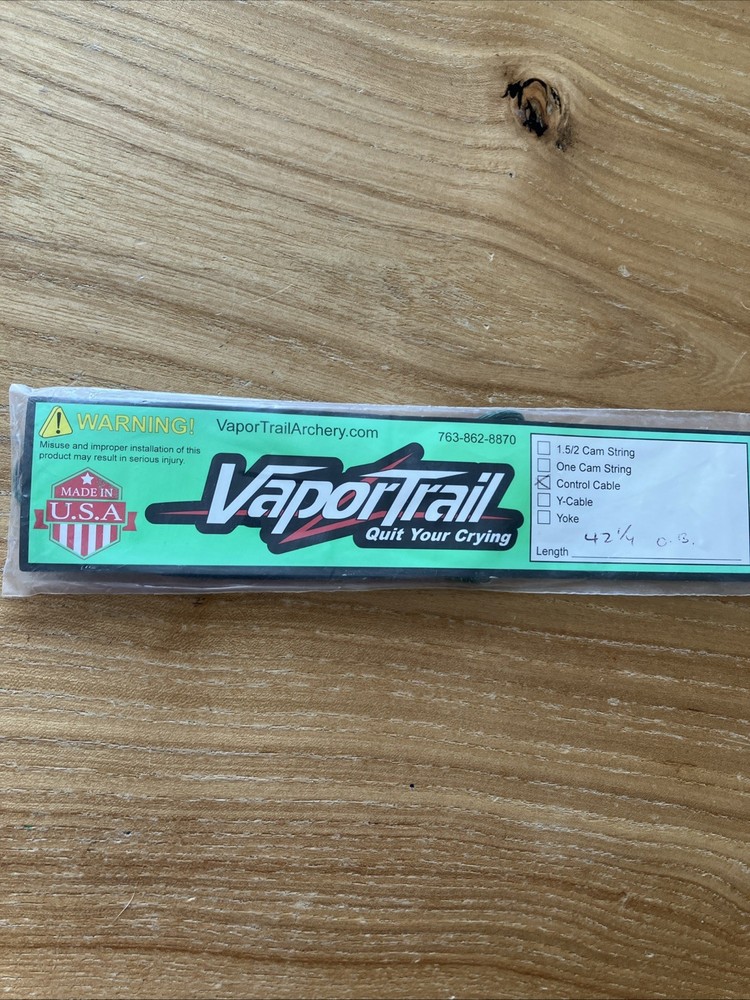 New Vapor Trail Bow String 42 1/4” O.B. Control Cable