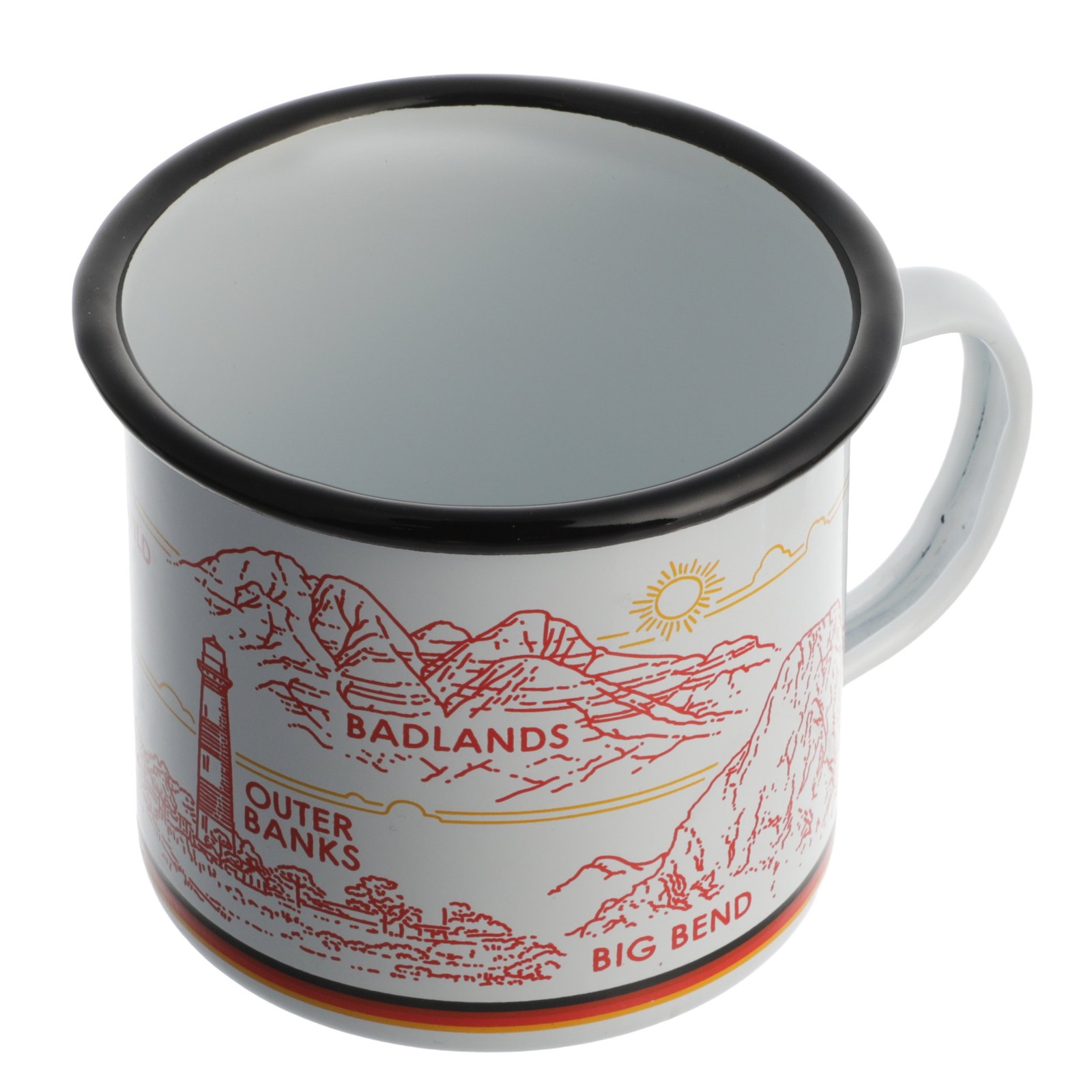 Ford Bronco Built Wild Mountain View Enamel Mug