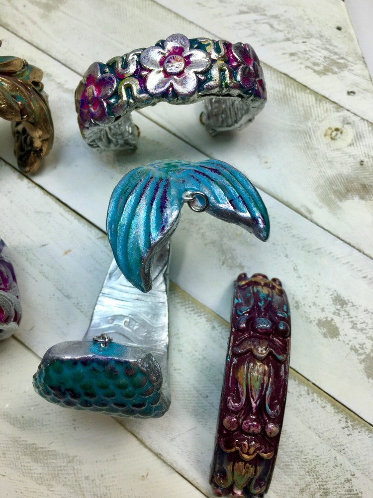 Artisan Polymer Clay Bracelet Bars