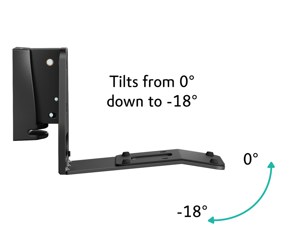 ynVISION Adjustable Wall Mount Compatible with Sonos ERA 300 Speaker - Black