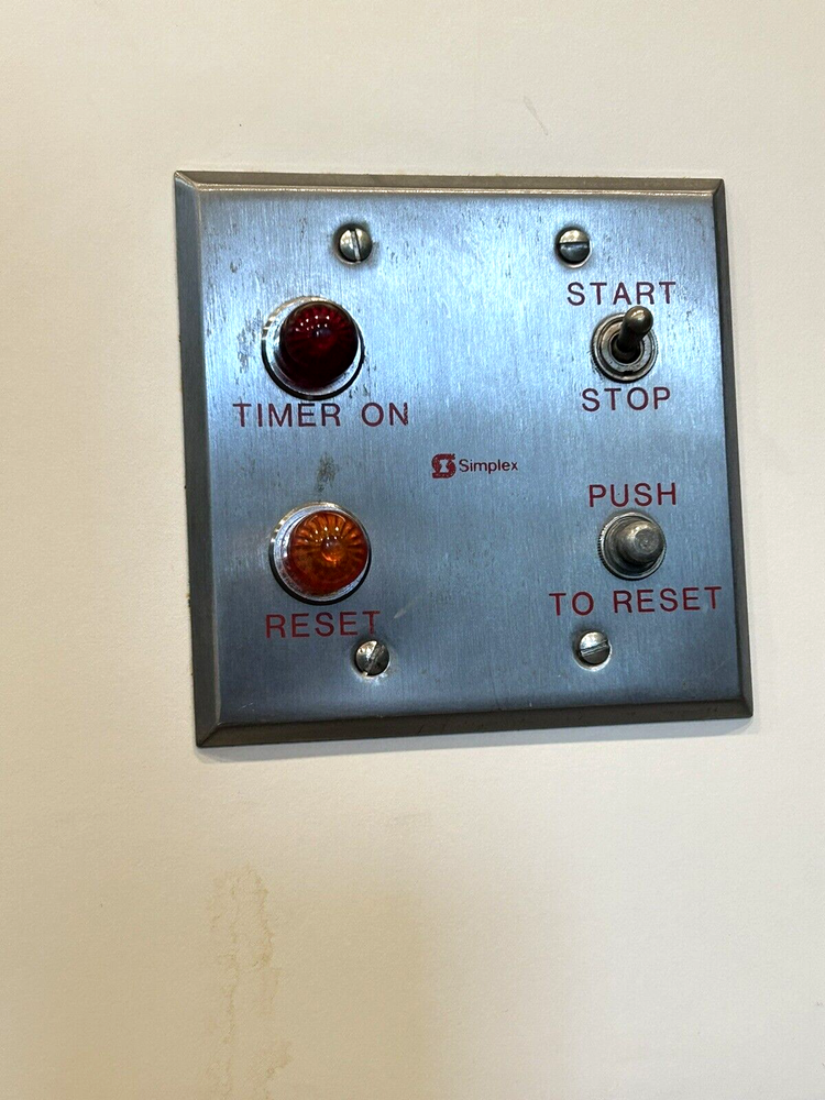 Original Vintage Retro MCM era SIMPLEX Clock Timer & Control Panel Board Sports