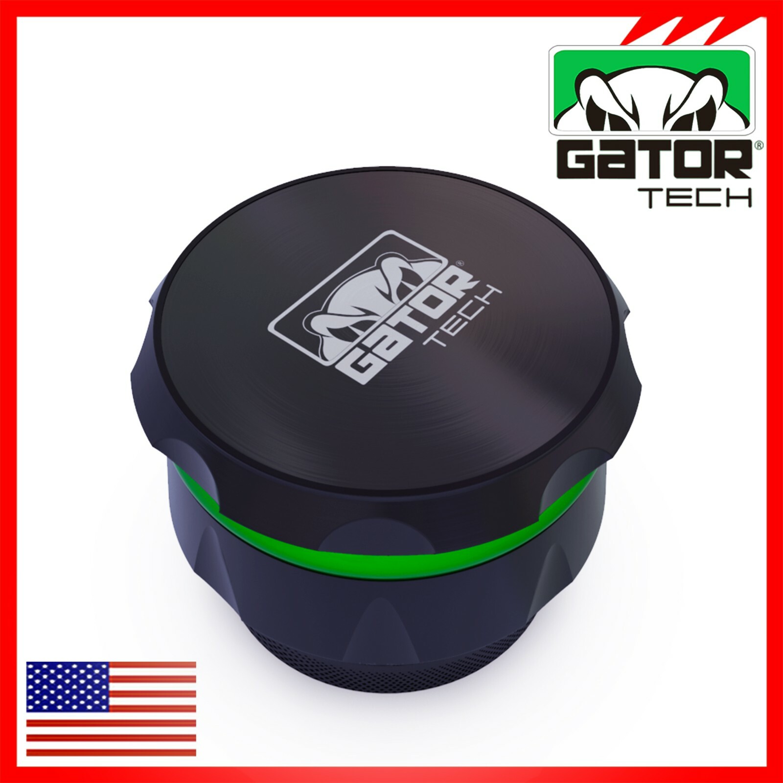 Tobacco Herb Spice Grinder Crusher Smoke 2.0" inch 4-Piece Metal Magnetic Lid