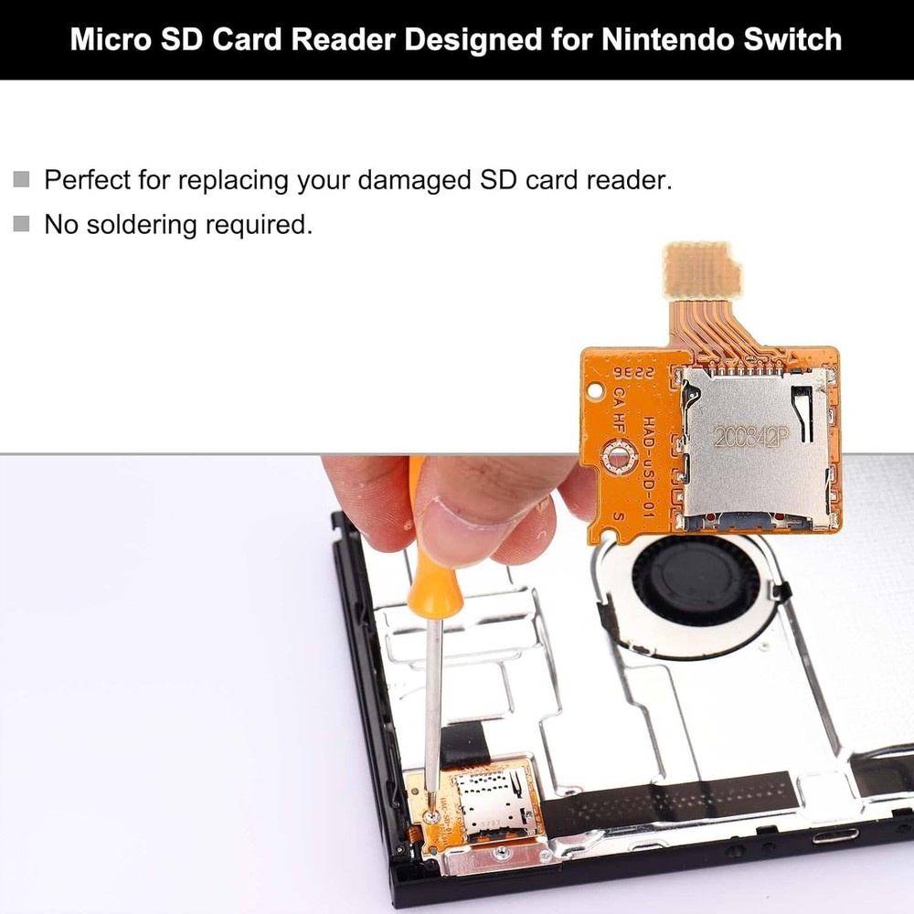 2pcs Micro SD Card Slot Socket Reader Replacement for Nintendo Switch HAC-SD-01