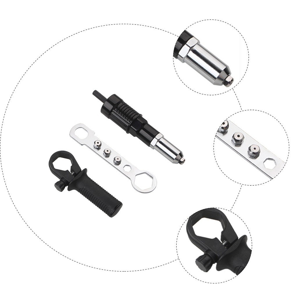 Metal Rivet Shooter Connector Pulling Machine Joint Right Angle Drill Adapter