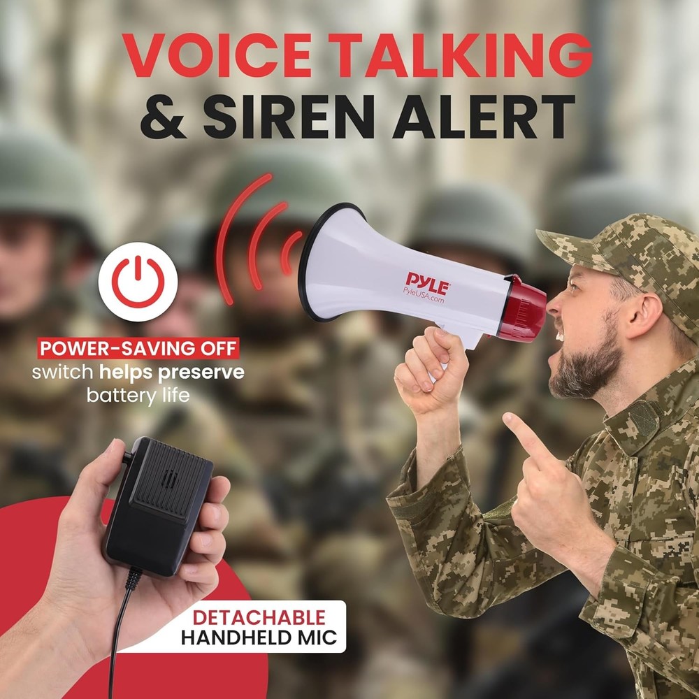 Professional megaphone 40 watt with handheld mic