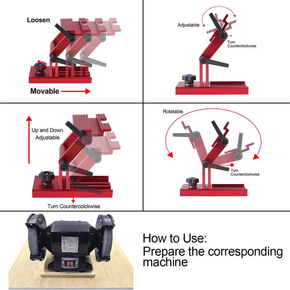 Tool Rest Sharpening Jig Adjustable Bench Grinder 6 8 Inch Knife Tool