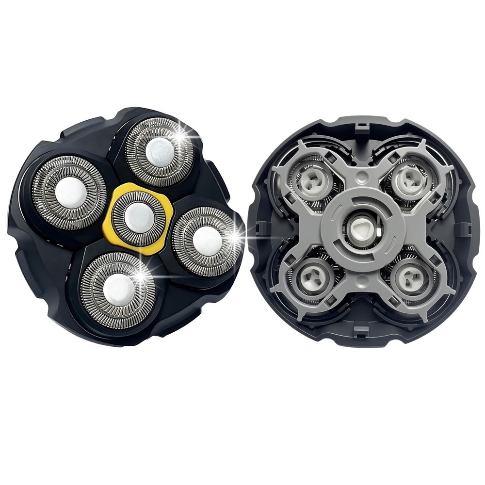 2PCS Replacement Heads for Microtouch Titanium Head Shaver Bald Head Shaver
