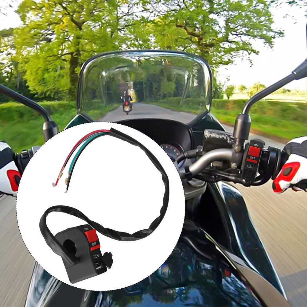 Convenient Motorcycle USB Charger with Built In Headlight Functionality