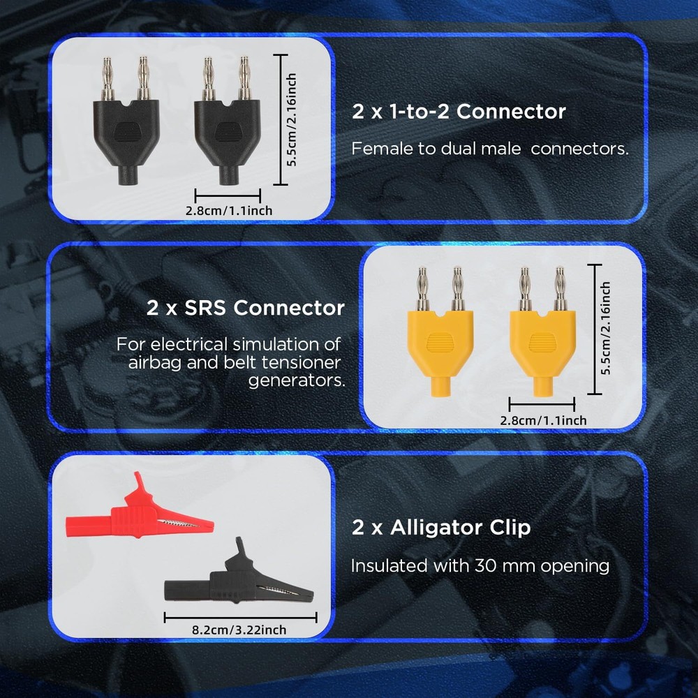 48PCS Multimeter Test Leads Kit Electrical Circuit Testers Leads Diagnostic Tool