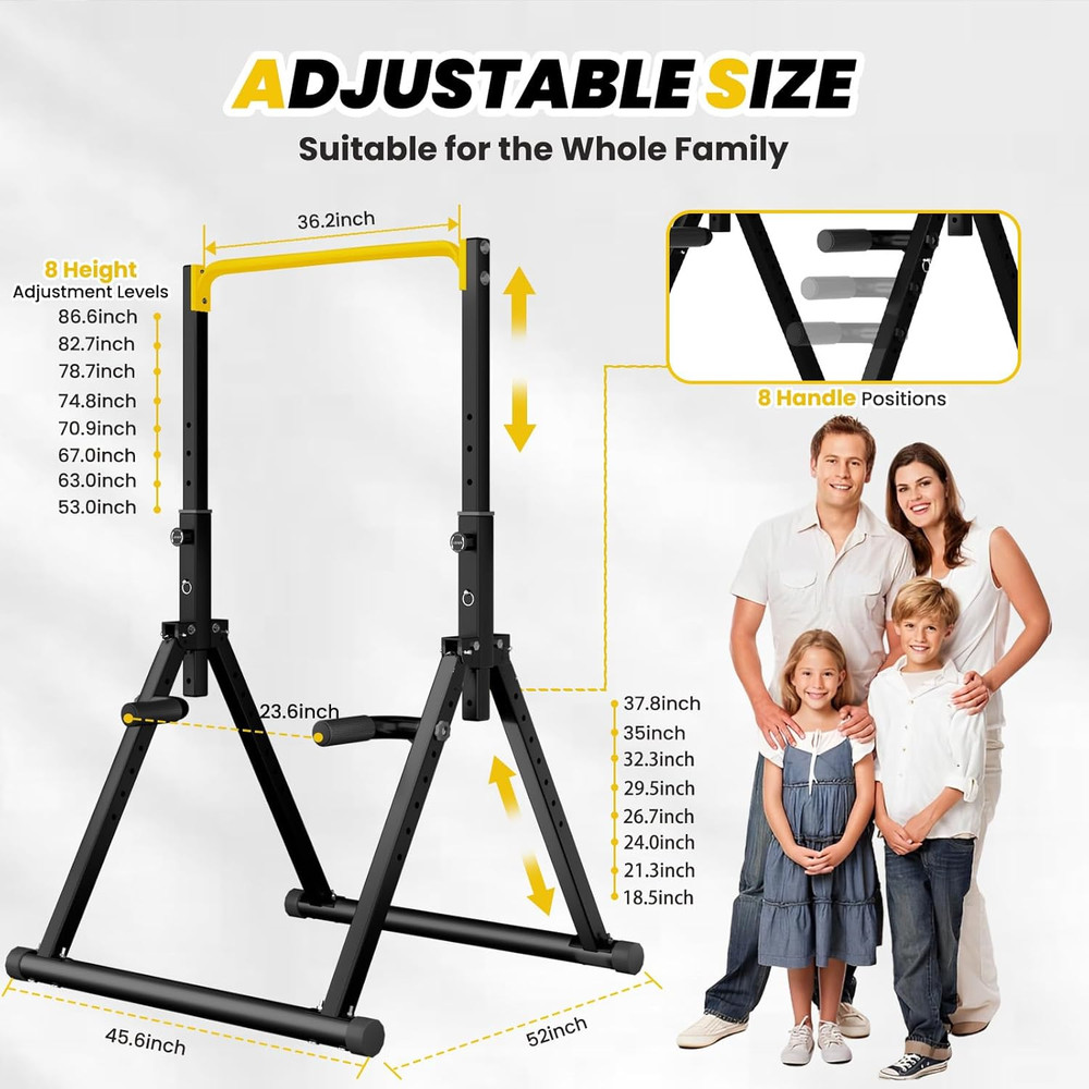 DOBESTS Power Tower Pull up Bar Free Standing, Adjustable Foldable Pull up Stati