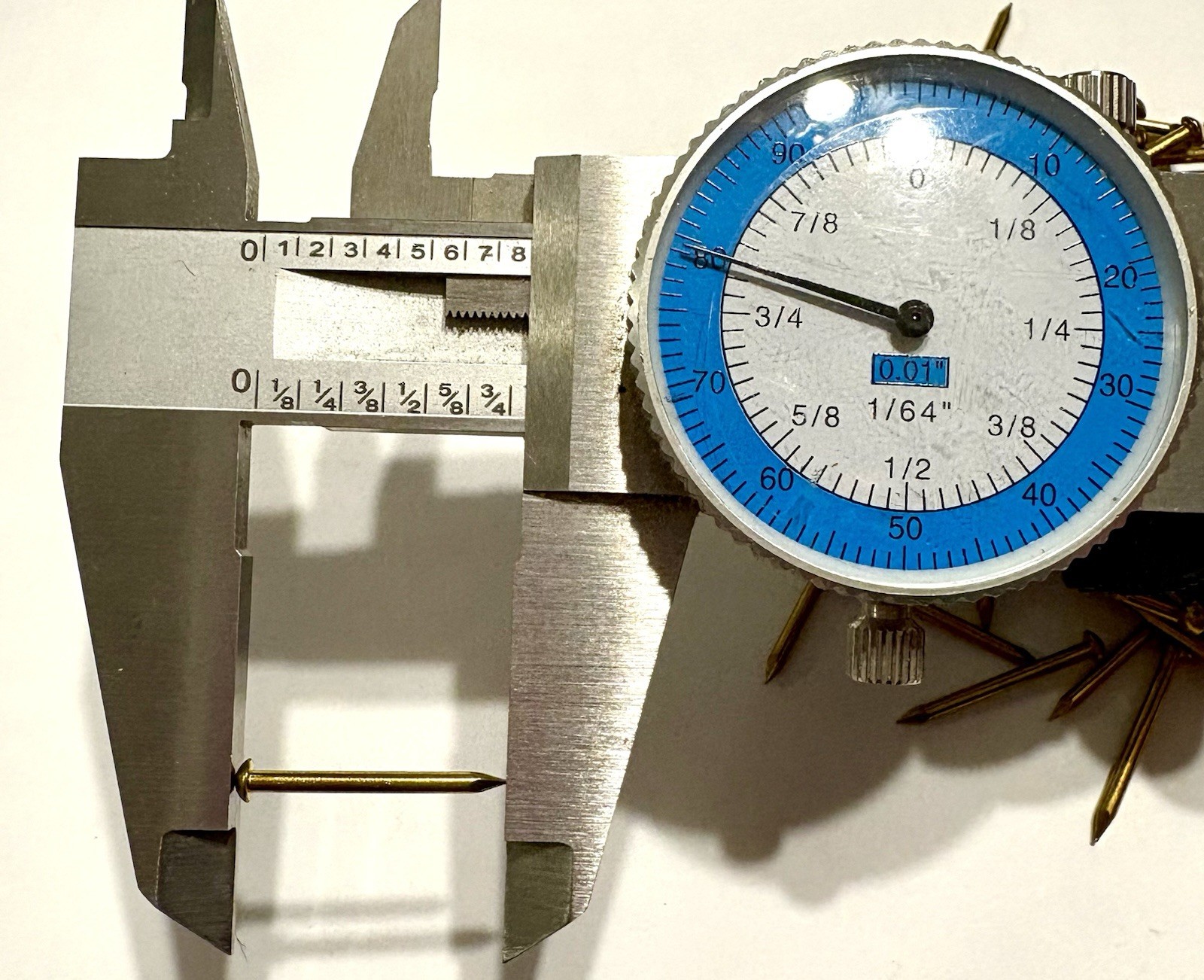 Pack of 120 Vintage Brass Brads Finish Nails Round Head ~3/4” (51/64”) Long