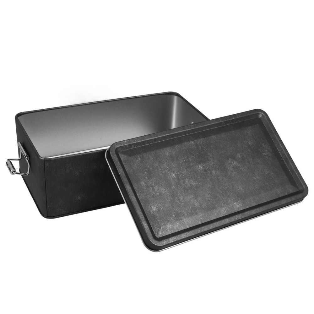 Iron Tin Container Tin Storage Can Counter Decoration Rectangular Metal Box