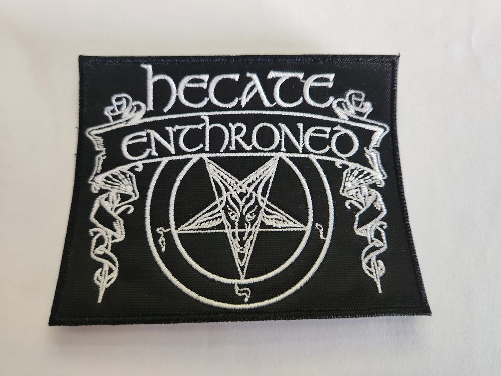 HECATE ENTHRONED BLACK METAL EMBROIDERED PATCH