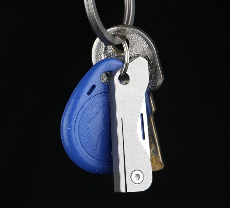 Mini Pocket Knife Folding Keychain Titanium Mini Keychain Knife Folding Portabl