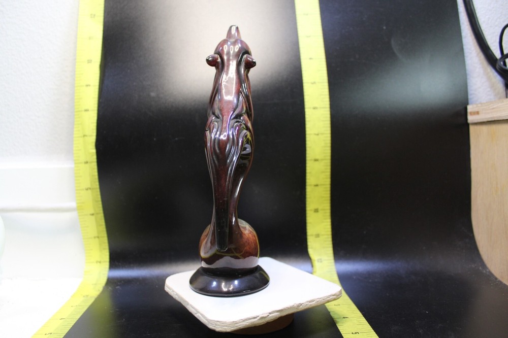 Blue Note (Ruby) Howl Imago - Wolf Sculpture by Stephen Herrero - 2007