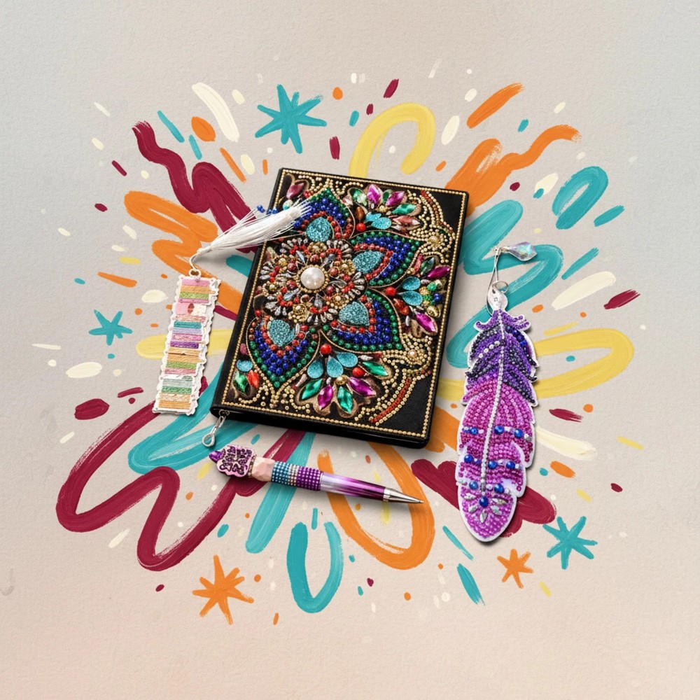 Colorful Boss Babe Bundle-includes Notebook, 2 Bookmarks & Pen