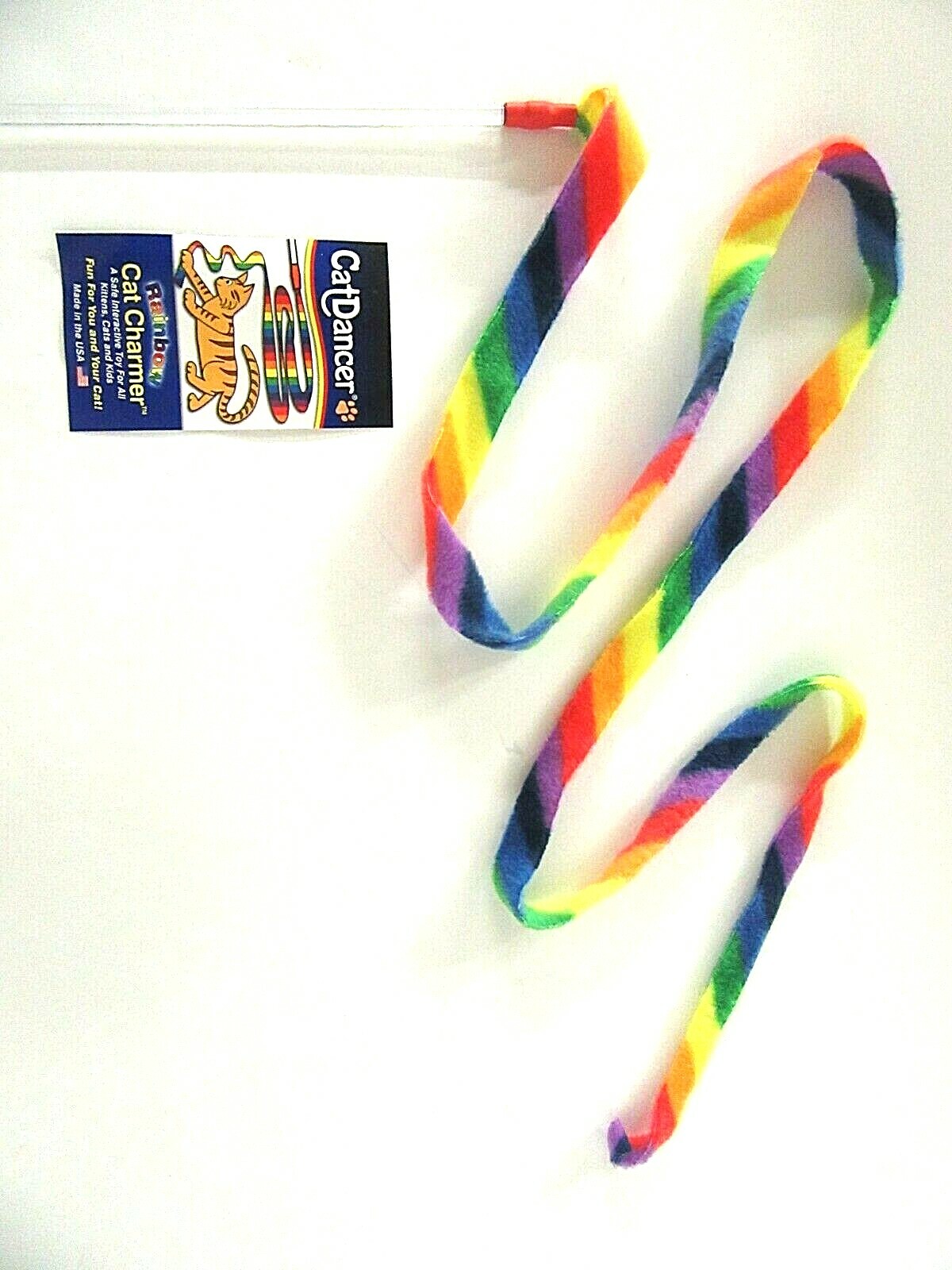 Cat Dancer Rainbow Cat Charmer Ribbon Cat & Kitten Toy