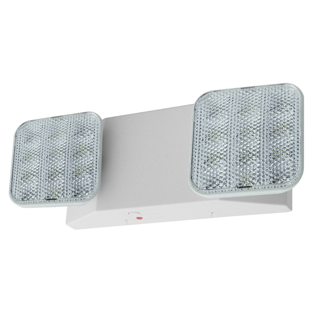 LFI Lights | All LED Emergency Light | Square Head UL Battery Backup | EL-2-W-BB