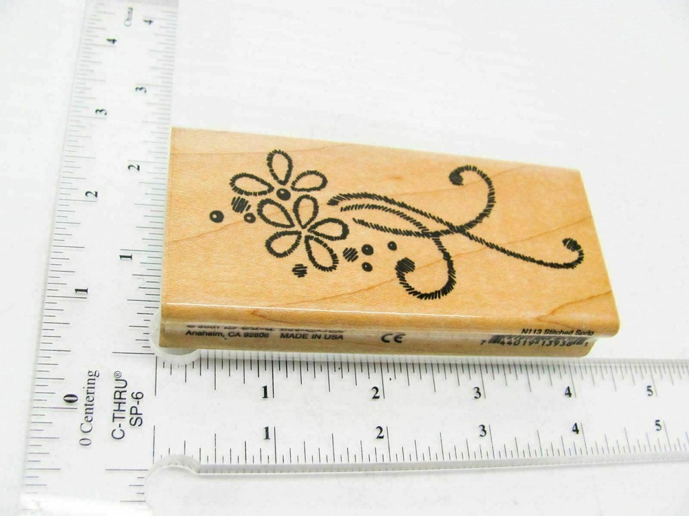 Sleak Flower Border Rubber Stamp - Stamp Set A30