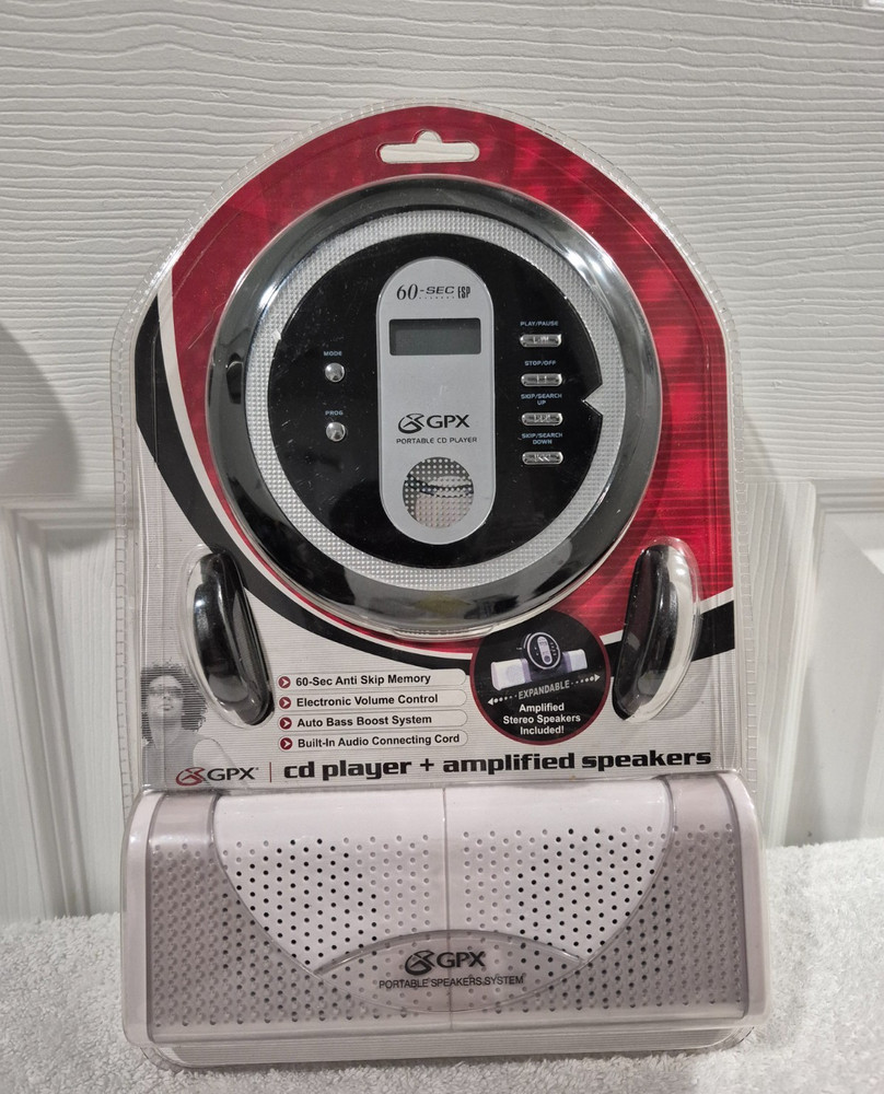 GPX Portable CD Player Model CDP3305 + Amplified Speaker NEW 💿