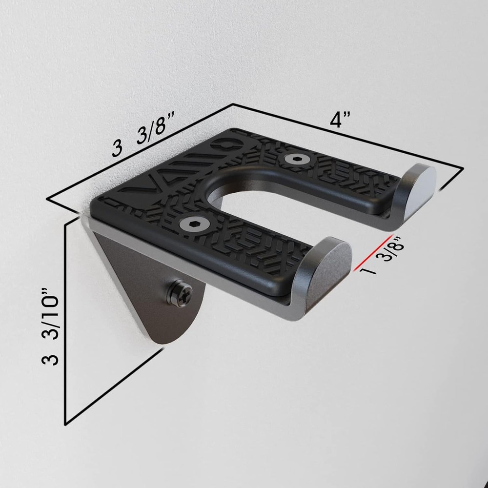 Vertical Barbell Hanger - Black Powder Coated, Space-Saving Design