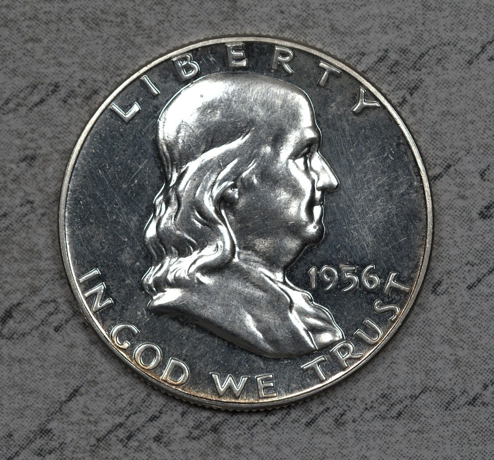 1956 Proof Type 1 Franklin Half Dollar #4FQS