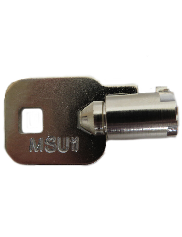 MSU tubular Ace style key selected by code - see below for options