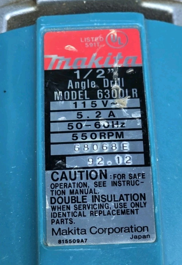 Makita 13mm Angle Drill Model 6300L