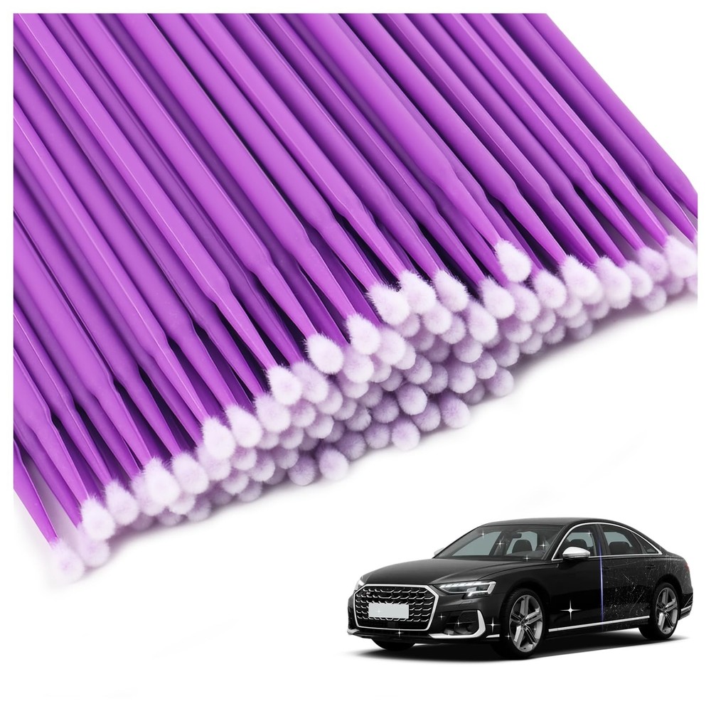100 Pcs Universal Mini Touch Up Paint Brushes Micro Applicators OEM Match Fix