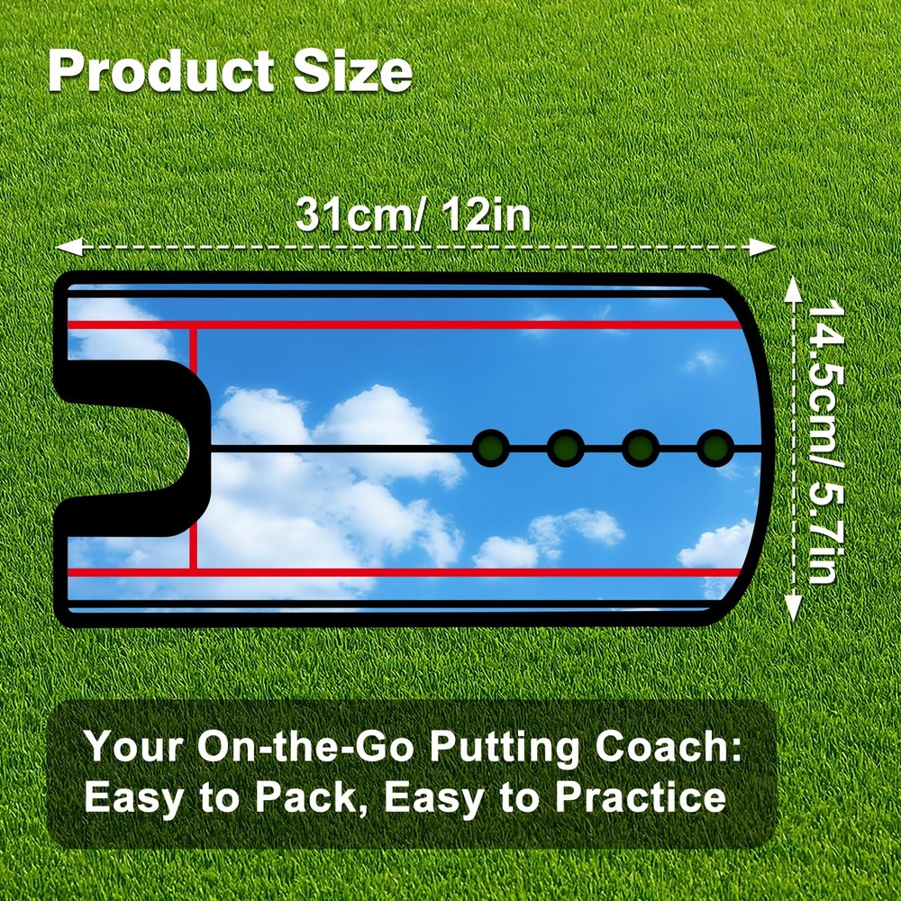 Golf Putting Mirror Training Aid, Alignment Training Tool for Putting Practic...