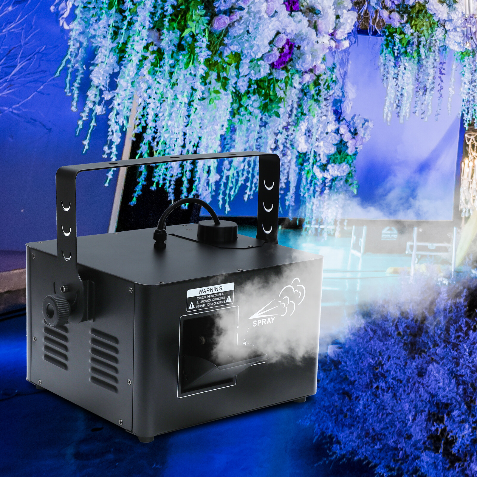 DMX 1500W Low Profile Hazer Haze Smoke Fog Machine Theater DJ Stage Effect & RC