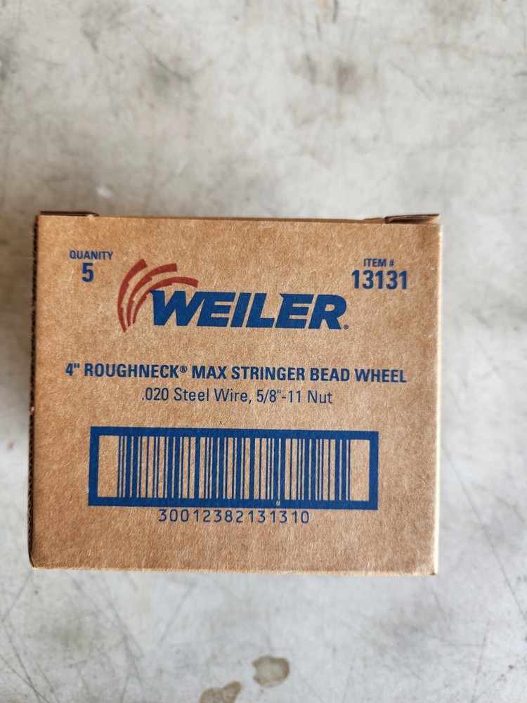 *NEW* Weiler 13131 4"Roughneck Max Stringer Bead Wheel (5 Pak)