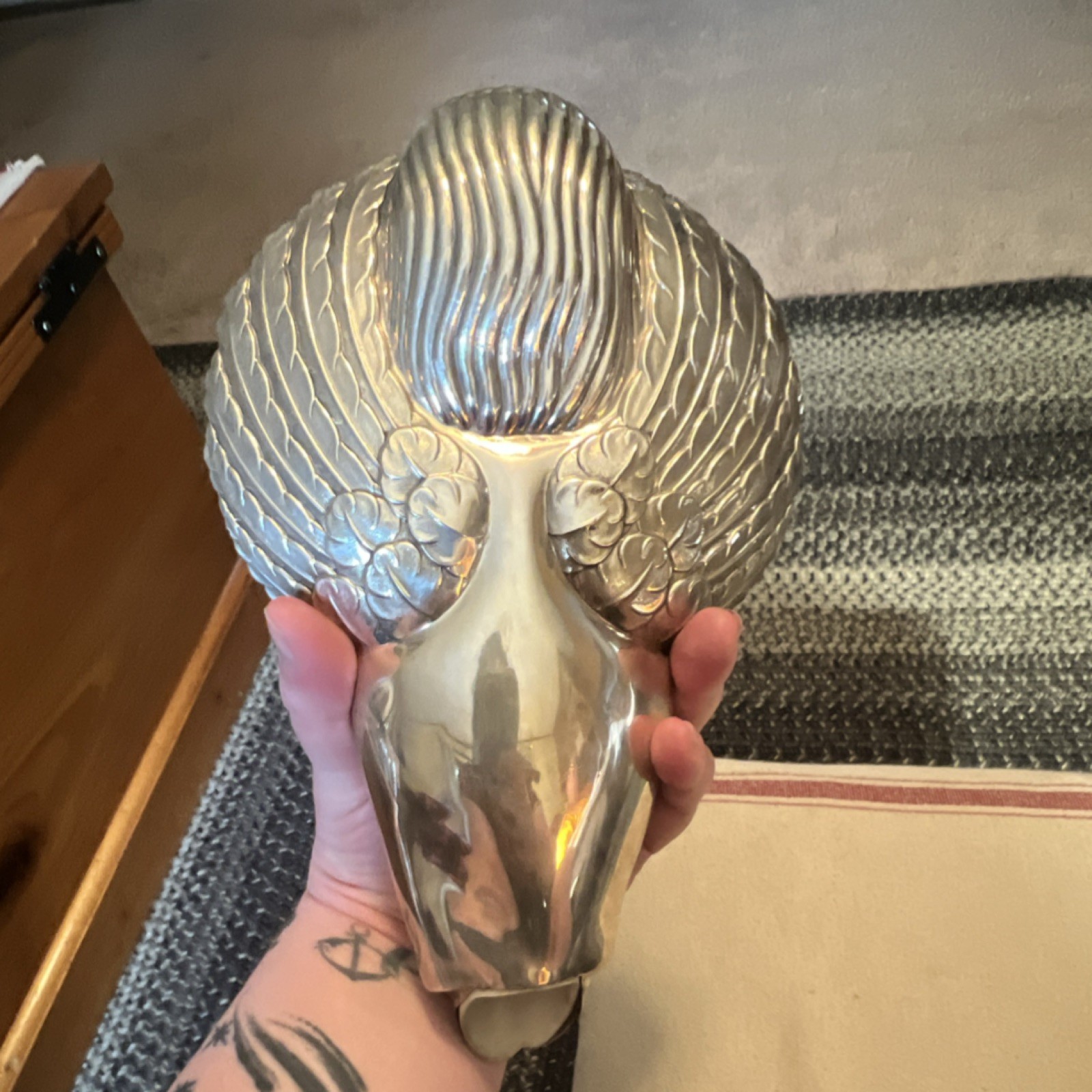 Silver Plated Angel Tree Topper Christmas