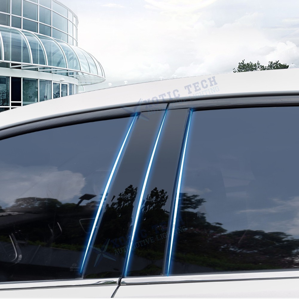 Pre-cut Pillar Posts Door Trim Mirror Molding Cover for Honda Civic 2022-2025