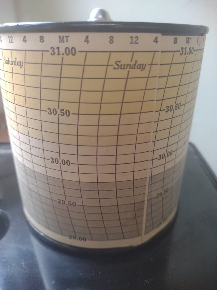 Vintage Taylor Instruments Barometer Chart Recorder, Untested. See Photos