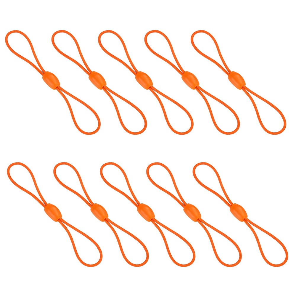 20 Pcs Zipper Pulls Replacement for Backpack Zipper Pulls Tab Cord, Orange