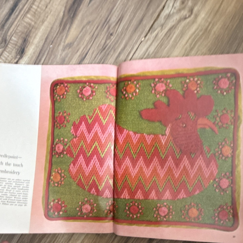 Vintage McCall’s Needlepoint Book Beginner Guide 31 Stitches Patterns 1970s