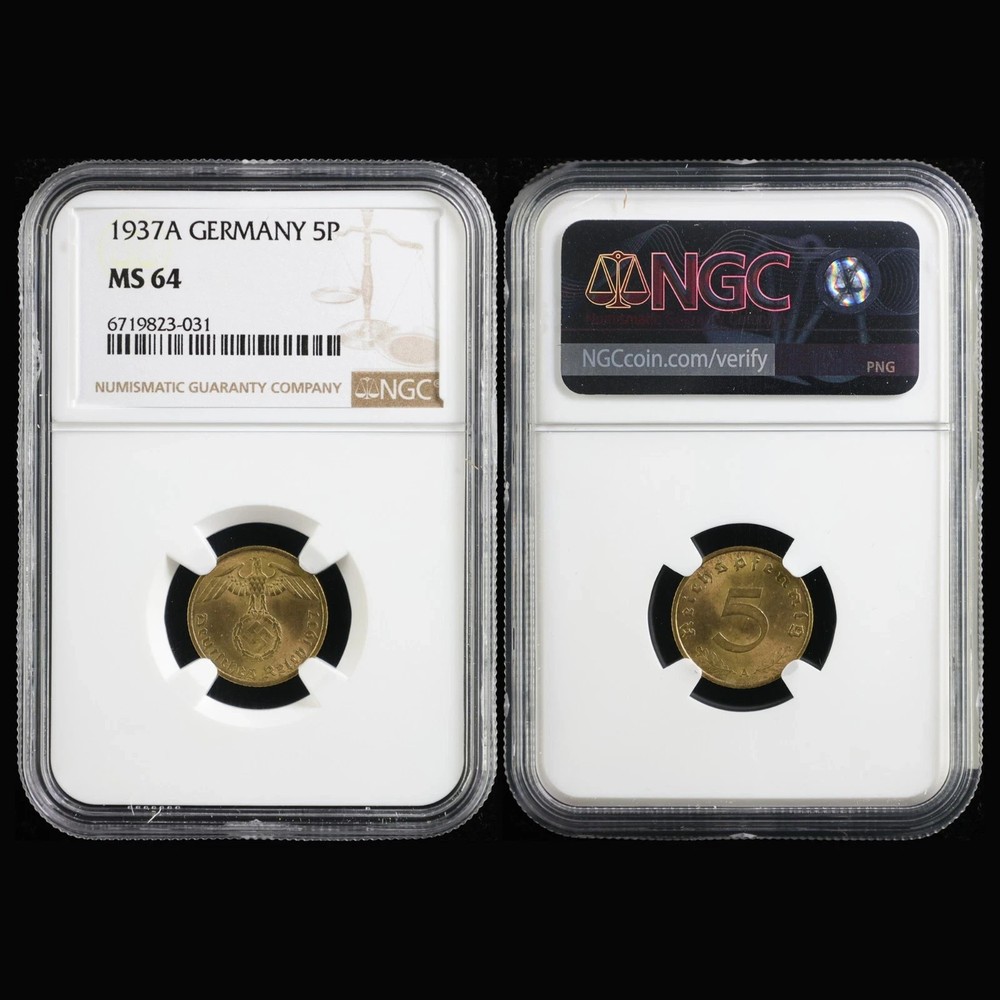 1937A GERMANY 5P NGC MS 64