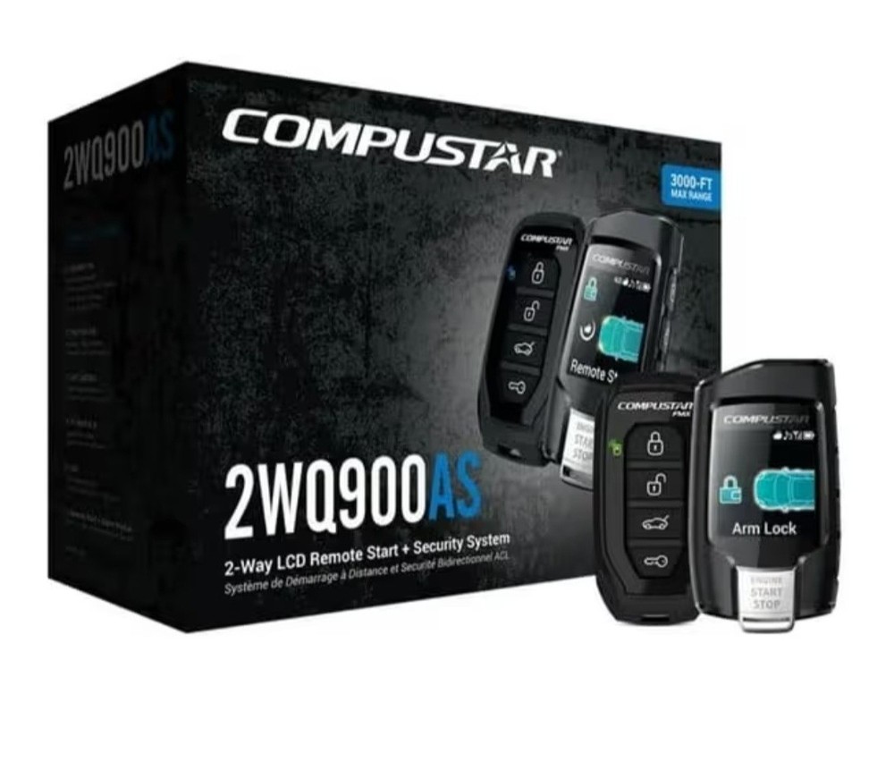 Compustar CS2WQ900AS 2-Way LCD 3000-FT Max Range Remote Start + Security System